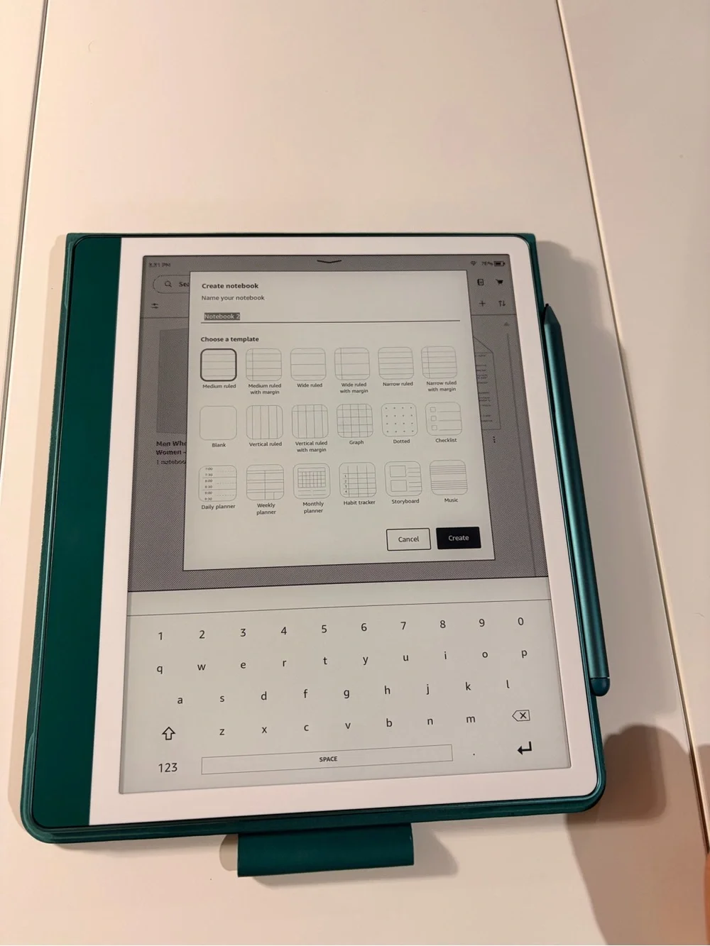 Amazon Kindle Scribe (64GB)(2024) Jade Green DEVICE & CASE